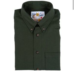 NAKED & FAMOUS DENIM
Easy Shirt - Solid Flannel - Forest
Size m medium 
NWT